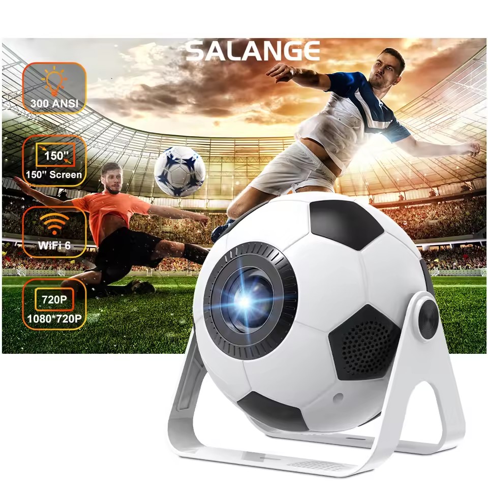 Salange P361 Mini Projector 300 ANSI 4K HD Coolita OS Football-Shaped Home Decor Upgrade Home Movie Video Portable Proyector 5