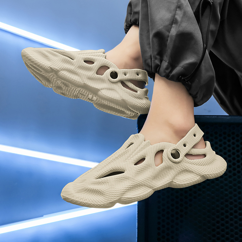 Summer Women and Men Indoor Outdoor Non-slip Slippers Beach Shoes Hollow-out Breathable Hole Cave shoes sandal