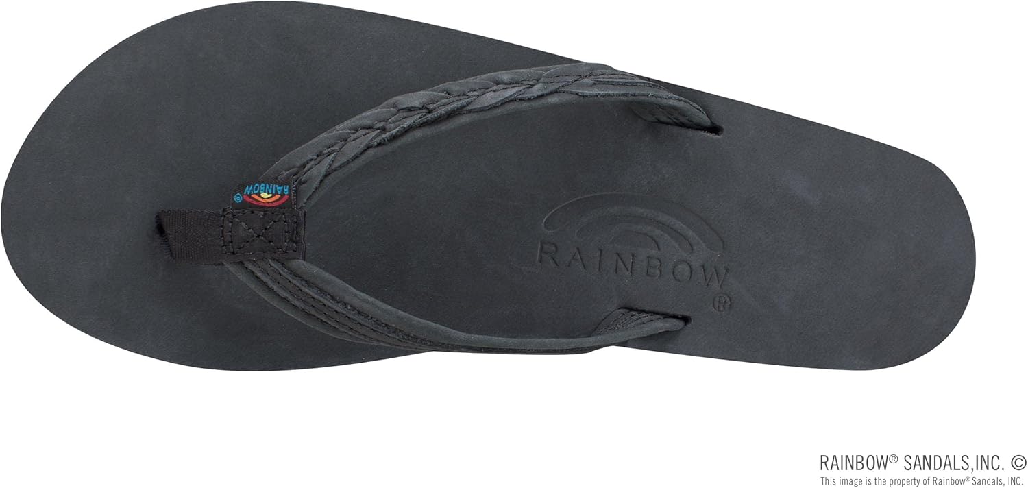 Rainbow Sandals Madison - Single Layer Arch Support with a Braid on a 1/2" Narrow Strap