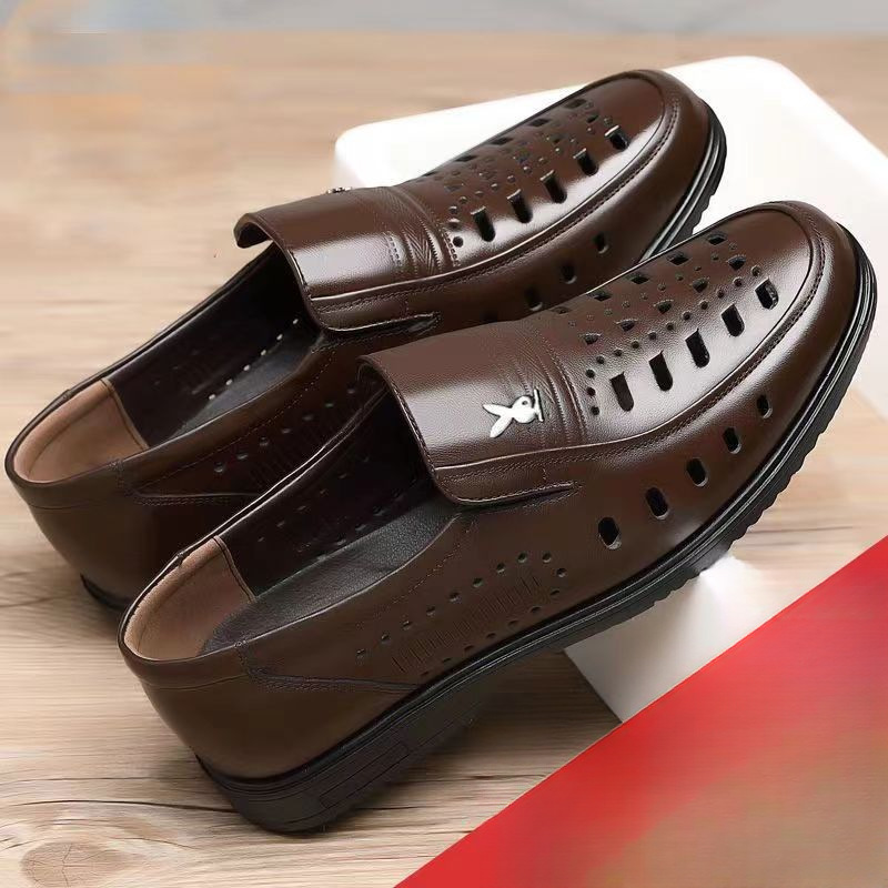Hollow Summer British Casual Business Formal Leather Shoes Men Shoes Casual Shoes