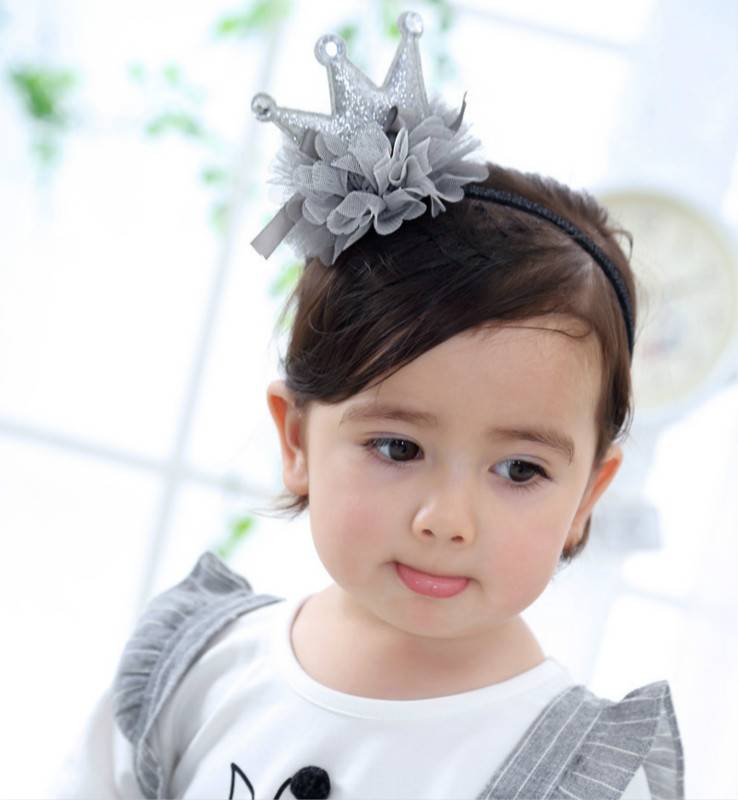 Children's crown headdress Princess Girl's birthday band super cute baby hair band