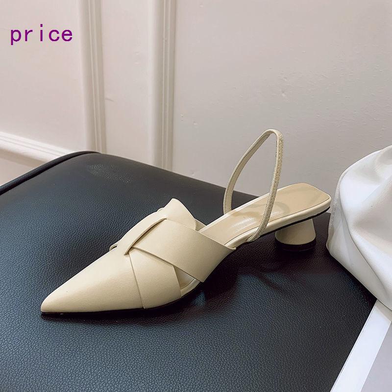 Women's shoes Black square head Rhinestone accessories High-heeled sandals