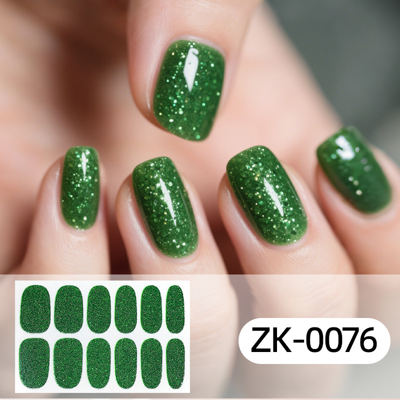 2pcs Nail Art Stickers, Self-Adhesive, Full Cover, Finished Nail Stickers, Decoration, Waterproof Nail