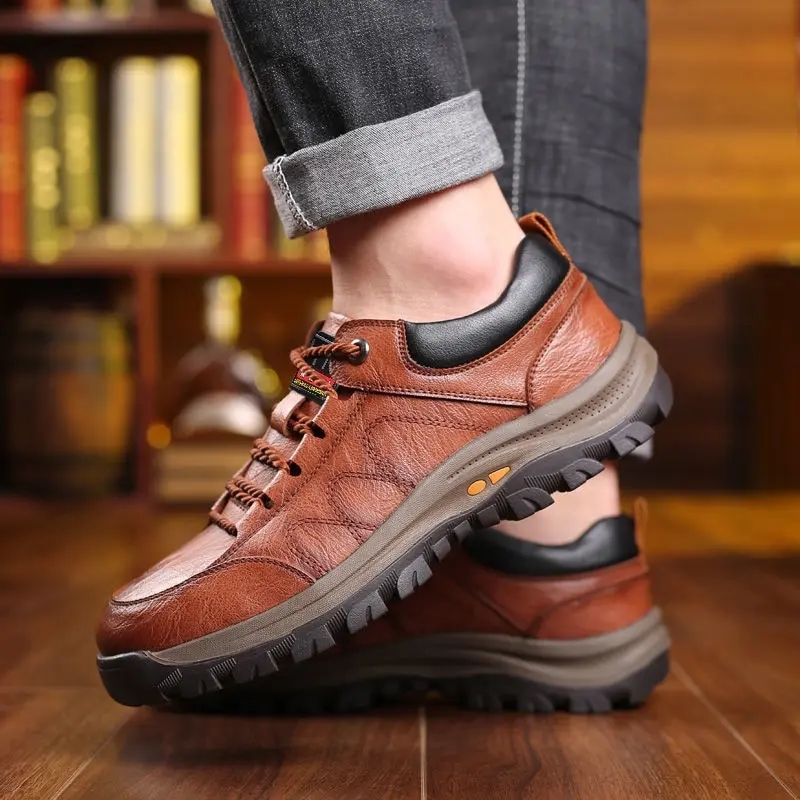 Winter Shoes for Men Pu Leather Warm Thick Sole Shoe Safety Wear-Resistant Outdoor Sports Men Casual Shoe Zapatillas Hombre
