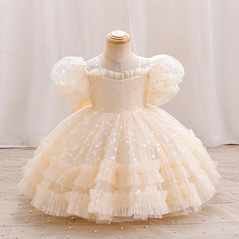 Girl Princess Dress Coated Children's Dress New Girl Dress Dress High end Girl Treasure Performance Dress