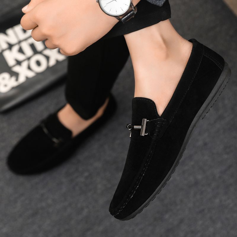 New soft soled lazy Shoes Men's driving casual Flats Light comfortable Bean bean shoe Fashion non slip Male Shoes ﻿