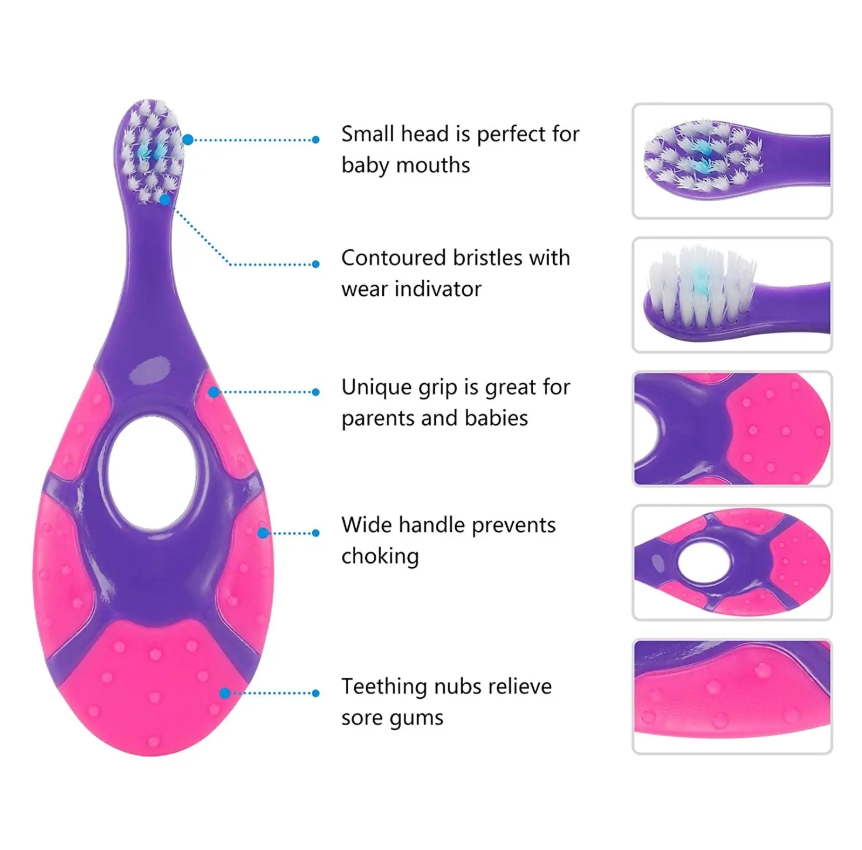 2PCS KidsToothbrush Children With Soft Bristles BPA-Free Toddler Toothbrush Training Deciduous Teeth Toothbrush