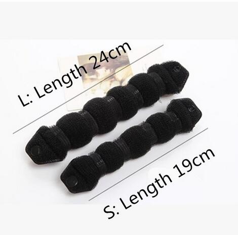 2pcs Luxury Bun Makers – Smooth Satin-Wrapped Loops with Secure Snap-In Mechanism