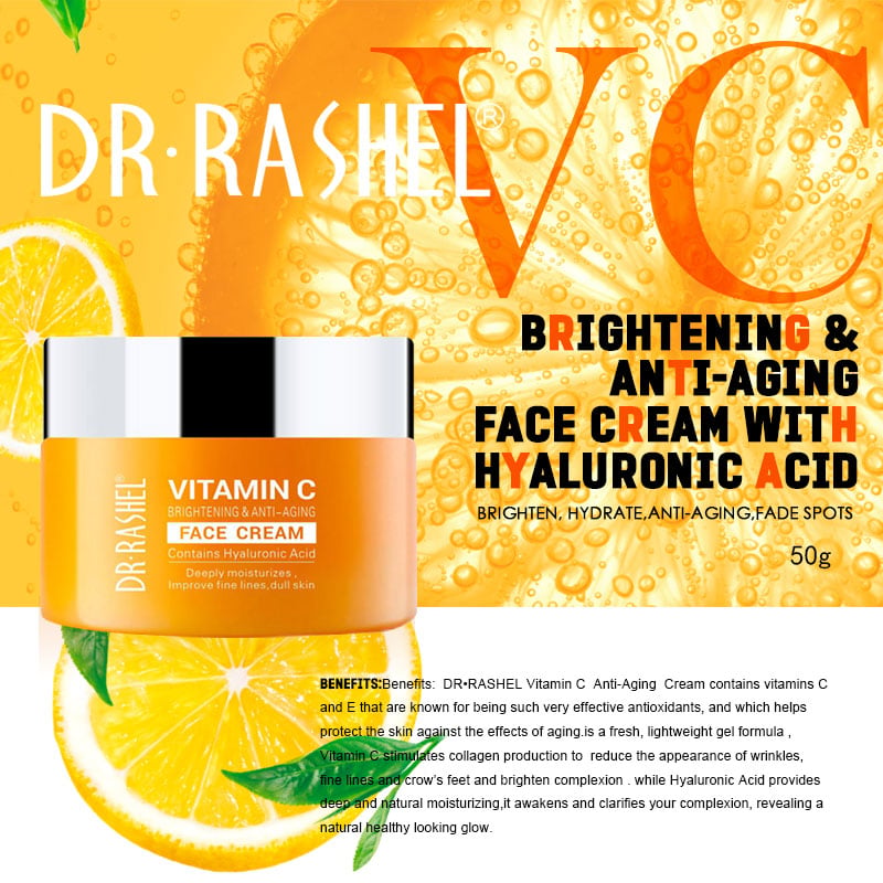 DR.RASHEL VC Moisturizing Cream Whitening,Moisturizing,Hydrating Day Cream for All Skin Type 50g