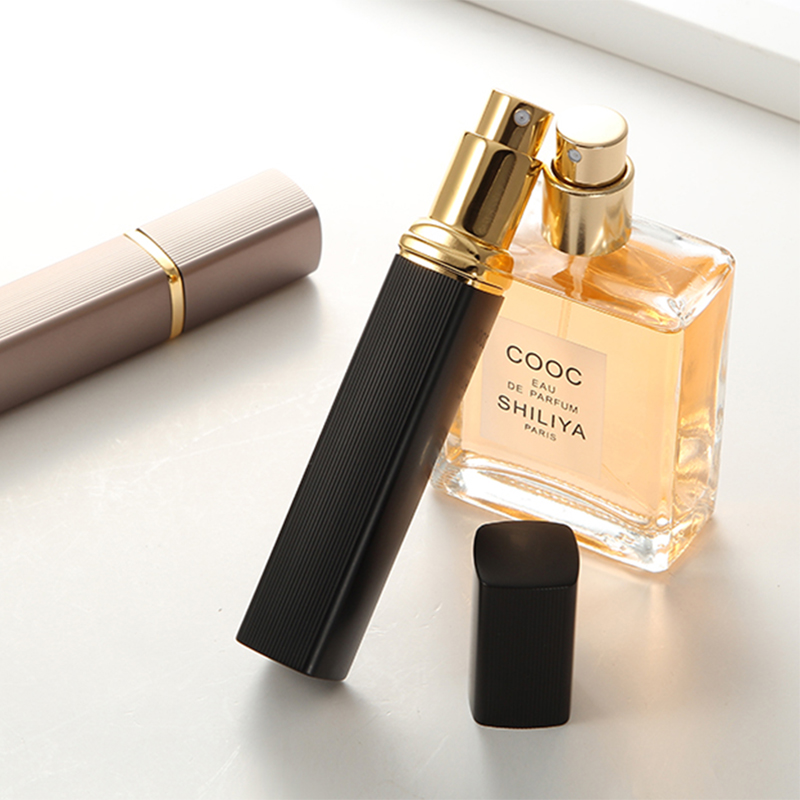 Metal Case Glass Tank Perfume Bottle Aluminum Nozzle Spray Refillable Bottle Parfum Cosmetic Glass Container 12ml &