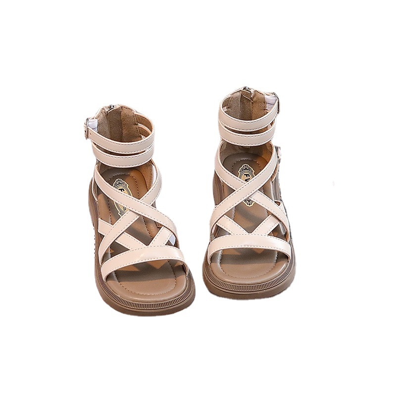 Girls' Shoes Summer Baby Girls' Middle Big Soft Sole Children's Roman Princess Sandals
