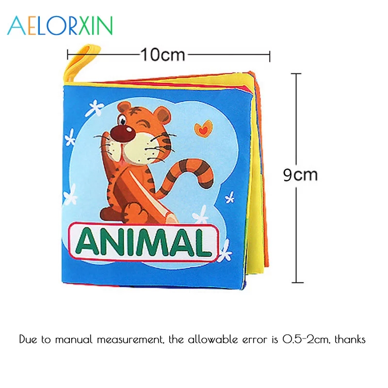 New Infant Educational Cloth Book Letter Pattern Cognitive Baby Toy Learning Infant Book Development Boys Girls Newborn Animal