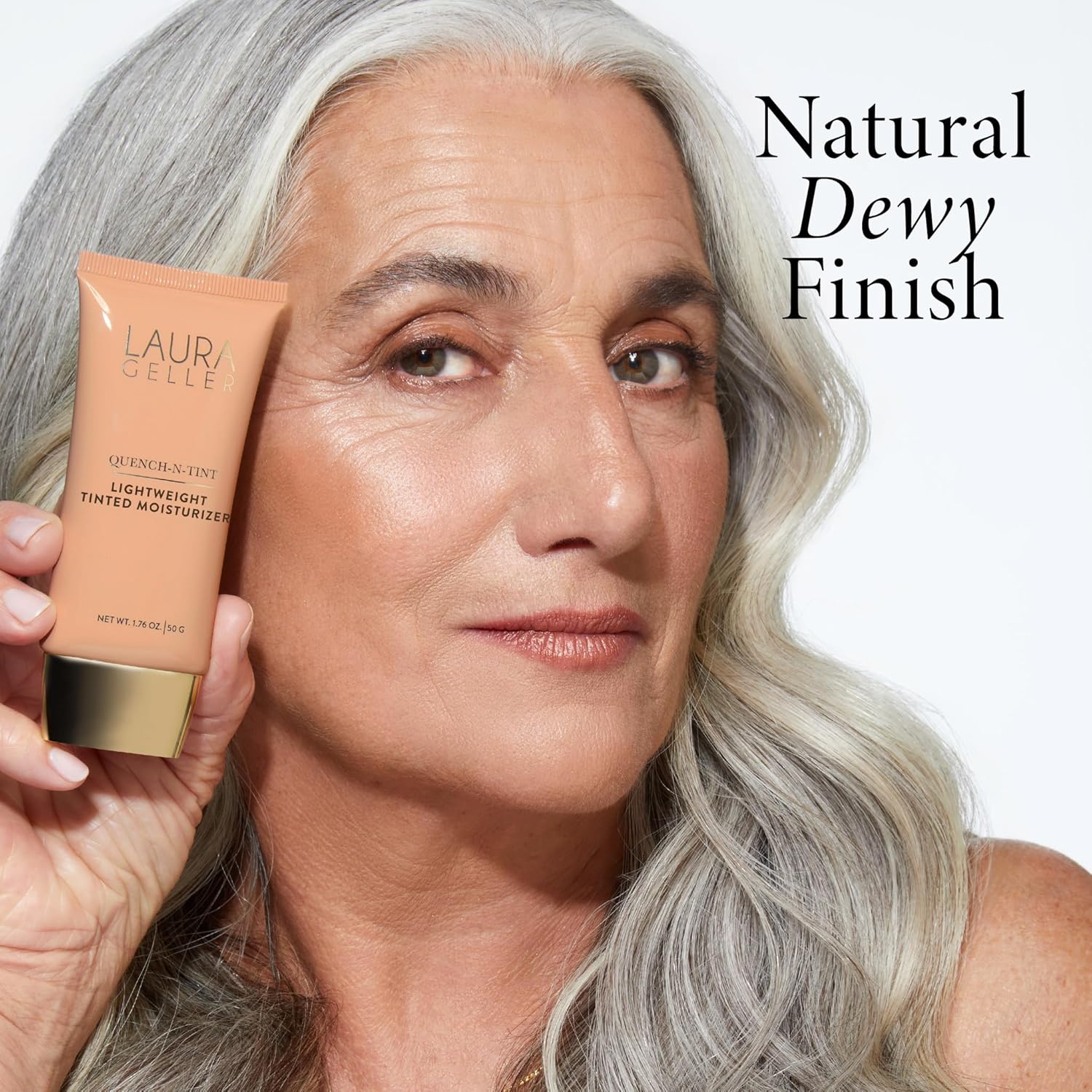 LAURA GELLER NEW YORK Quench-n-Tint Tinted Moisturizer - Sheer to Light Buildable Coverage - Natural Glow Finish - Lightweight Formula with Hyaluronic