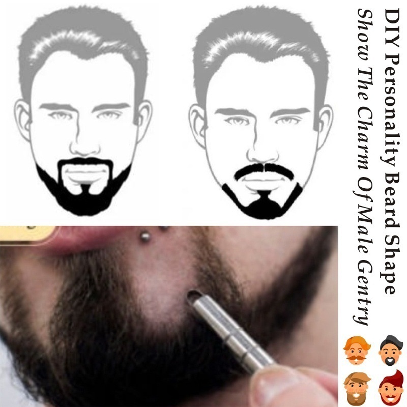 1 Hair Engraving Pen+10 Blades Hair Trimmers DIY Hairstyle Salon Magic Engraved Stainless Steel Pen Barber Hairdressing Scissors