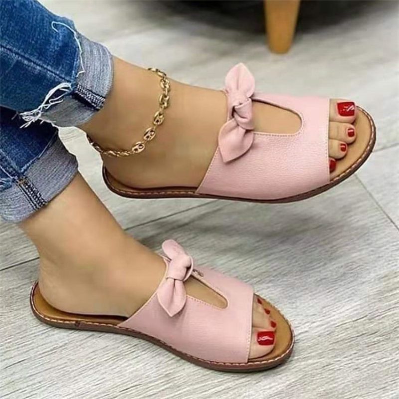 New Sandals Summer Women Slippers Cute Butterfly-Knot Flats Casual Sandals Ladies Beach Sandals Womens Shoes