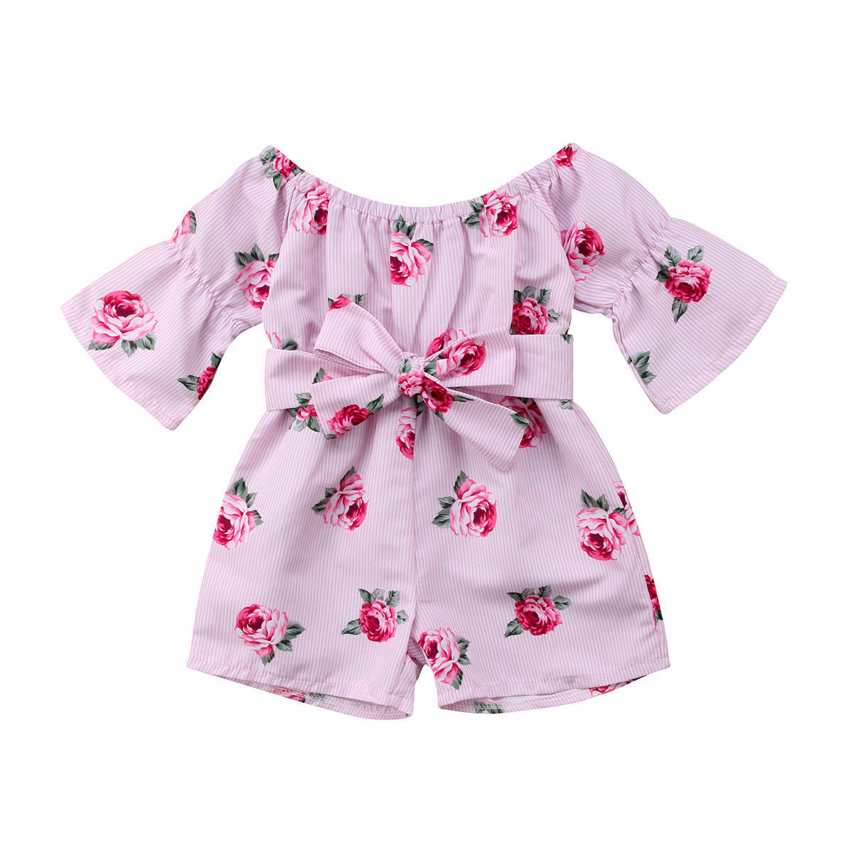 Pudcoco Girl Jumpsuits 6M-5Y US Kids Baby Girl Romper Floral Jumpsuit Sunsuit Summer Outfits Clothes
