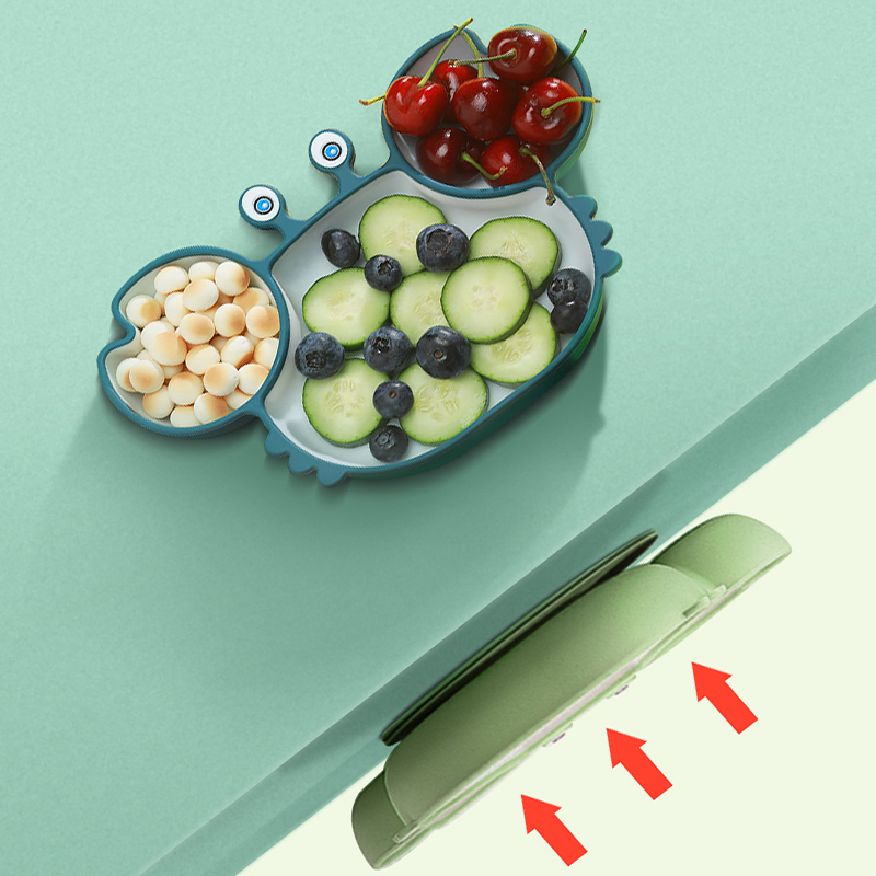 Baby Bowls Plates Spoons Silicone Suction Food Tableware BPA Free Non-Slip Baby Dishes Crab Food Feeding Bowl for Kids