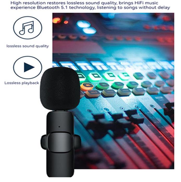 K35 Wireless Lavalier Microphone 3.5mm Round Jack Automatic Noise Reduction Lapel Mic For Camera Recording