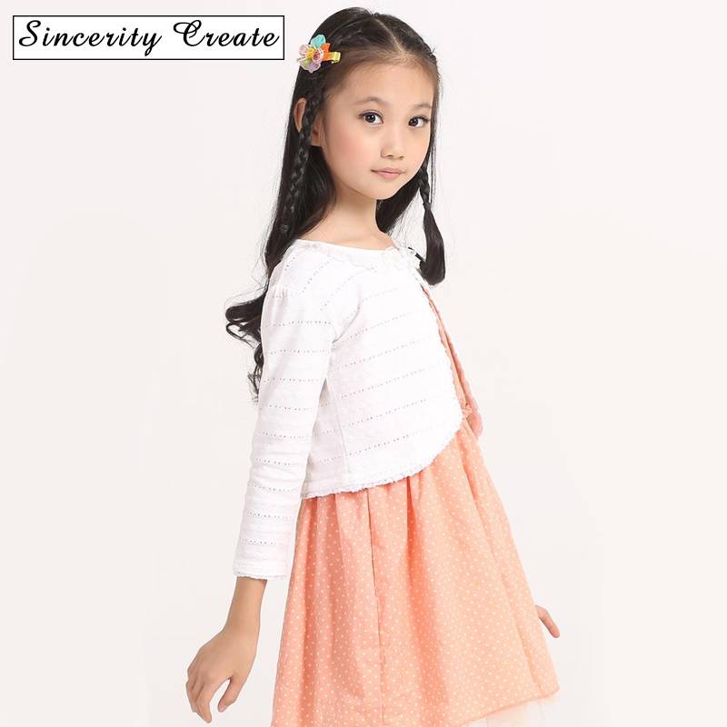Hot Fashion Thin Cotton Cardigan For Girls Full-Sleeve Girls Cardigan Shrug 2-10T Girl Clothing Sweaters Spring Summer
