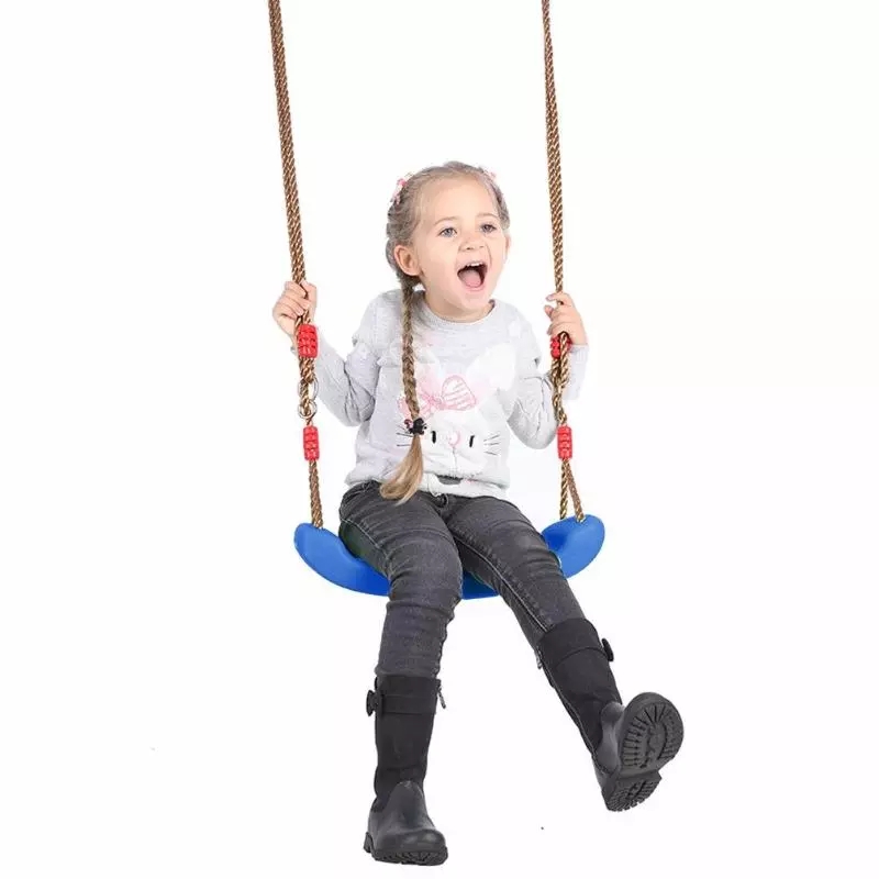 Platic Garden Swing Seats Kids Swing Toys for Children Outdoor Indoor Swings Height Adjustable Rope Hanging Climbing Seat Chair