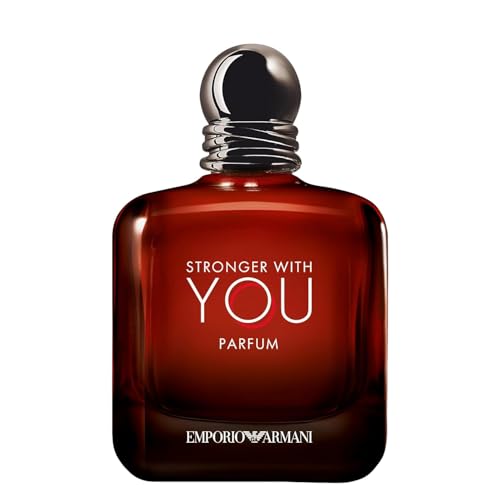 Armani Beauty Stronger With You Parfum – Men’s Woody Ambery Cologne – Rum & Bergamot Top Notes with Lavender, Cedarwood and Vanilla, 3.4 oz