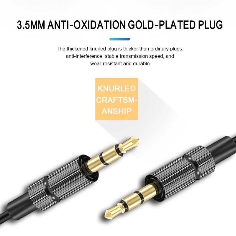 1m/2m/3m Aux Audio Line 3.5mm Male to 3.5mm Male Audio Cable Stereo Car Aux Audio Line Public Audio Line 3.5mm Digital Cables