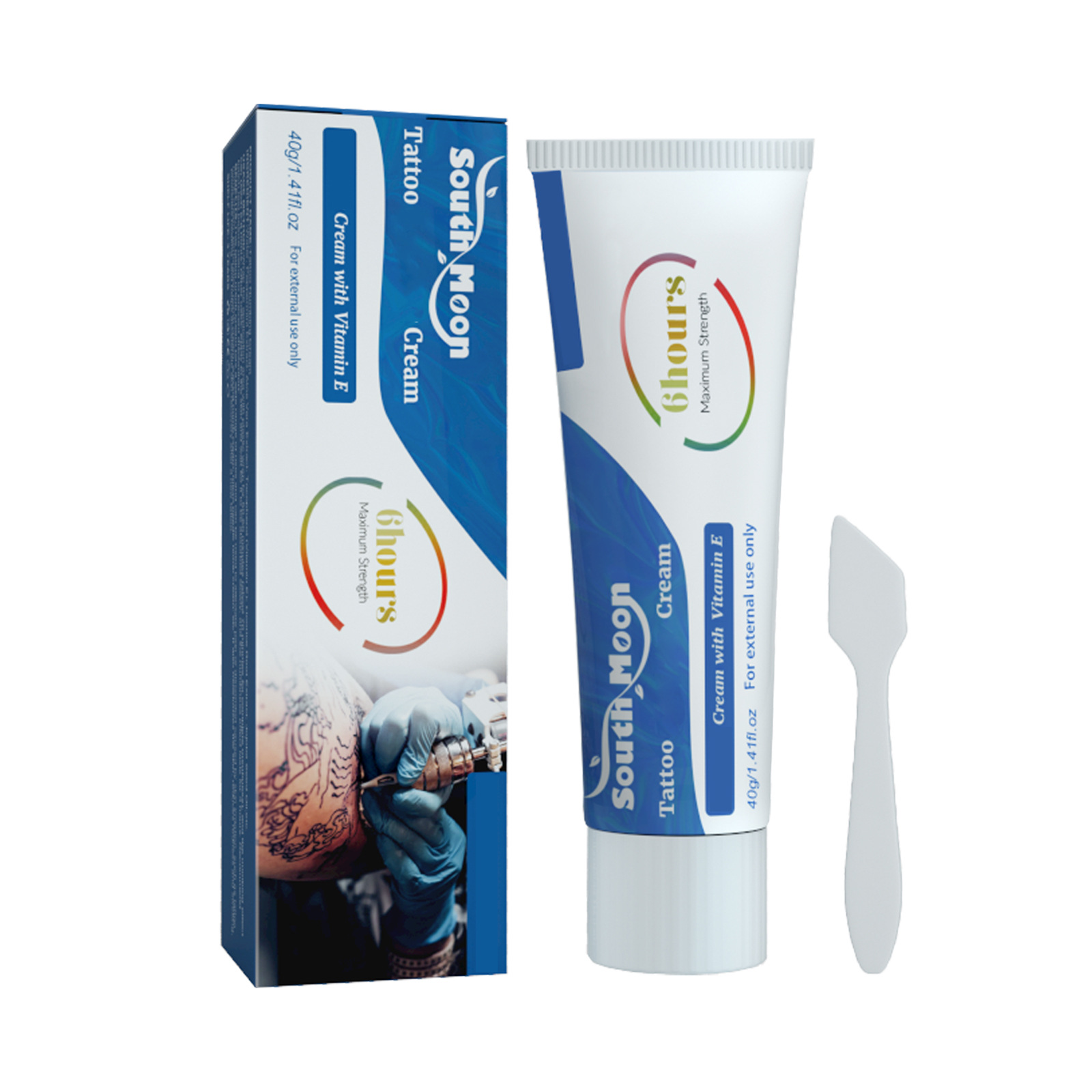 1pc South Moon Tattoo Care Cream Gently Cleans, Moisturizes, Repairs, and Lightens Tattoo Marks Skin Care Cream