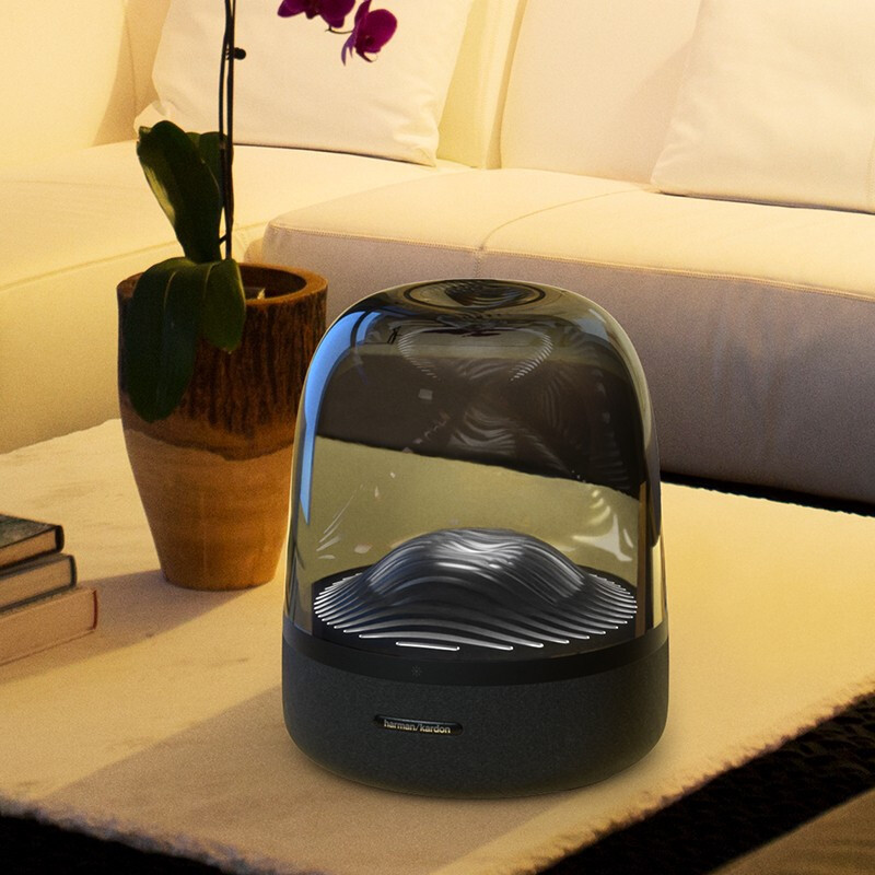 Harman Kardon Aura Studio 3 Elegant BT Wireless Speaker with Premium Design and Ambient Lighting Black
