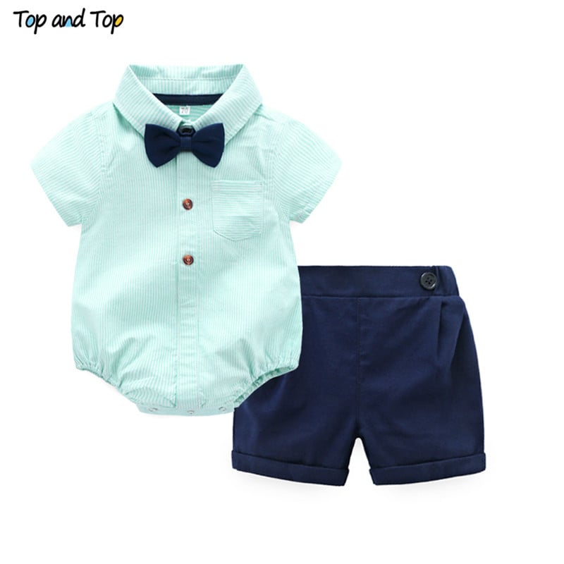 boy suit short sleeve romper robe shorts