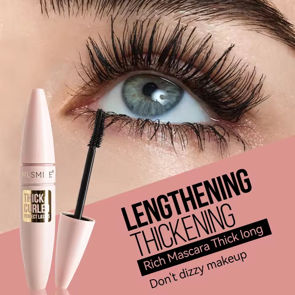 5 Colors Mascara Thick Long Curling Waterproof Liquid Fiber Mascara Long-lasting Mascara Eyelash Extension Large Eye Makeup