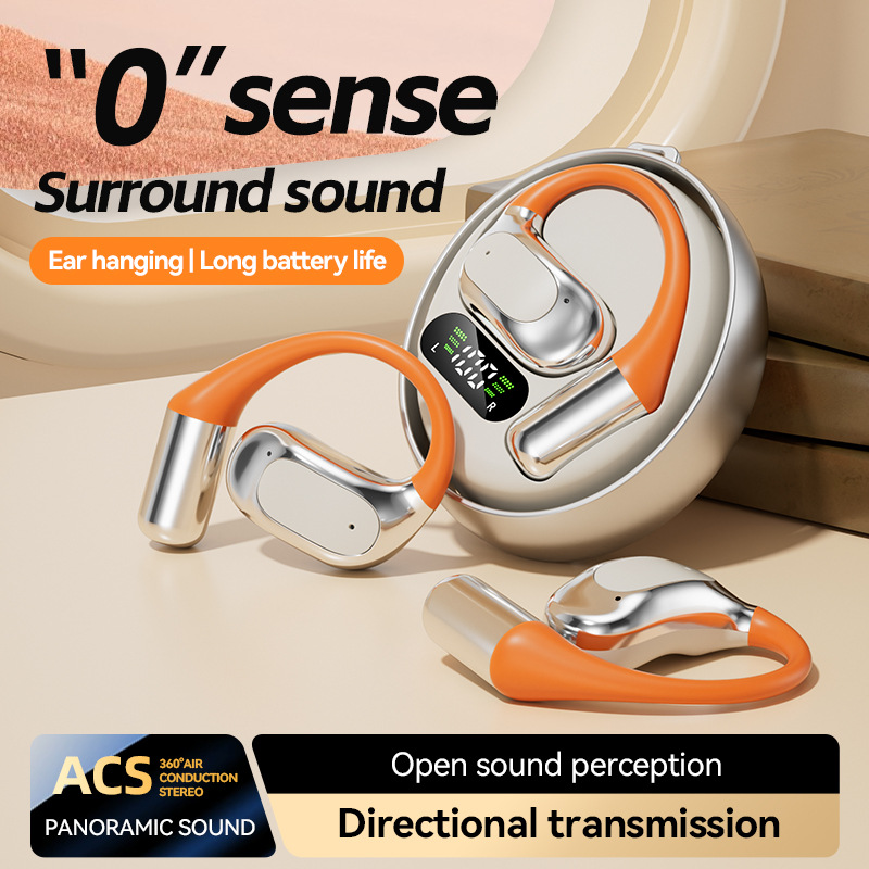 AI HD earhook waterproof touch translation headphones English learning real-time translator study abroad translation headphones