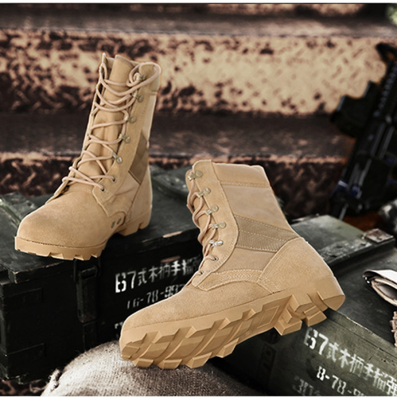 new Martin boots men's all-match high boots large size leather boots training shoes hiking shoes labor insurance shoes