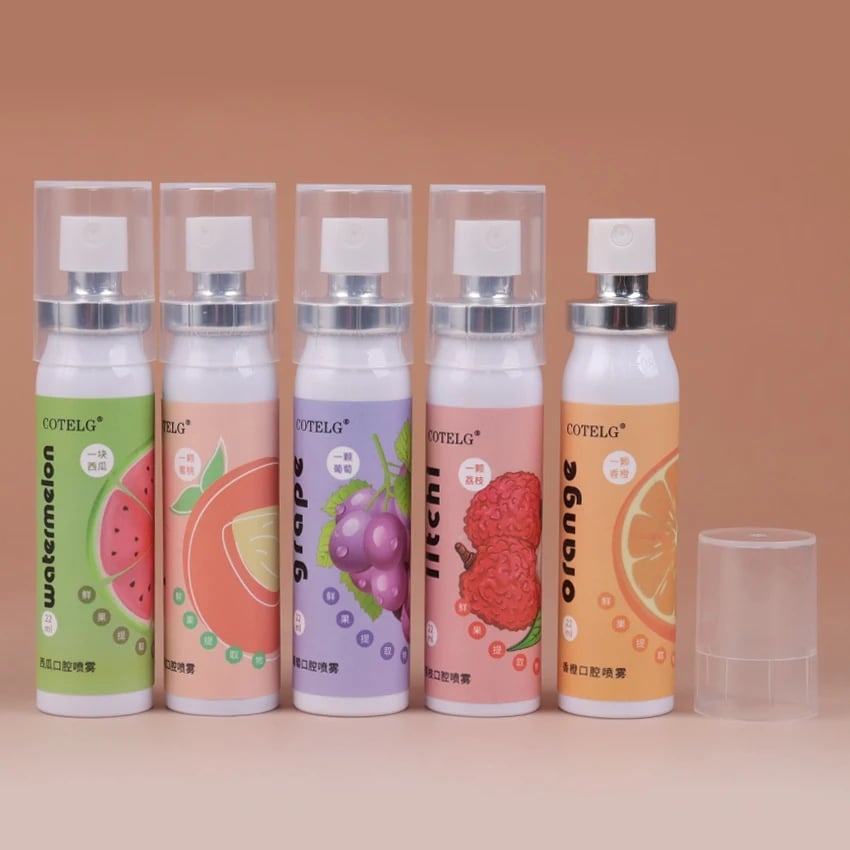 22ML Oral Fresh Spray Mouth Freshener Oral Odor Treatment Oral Remove Bad Breath Fruit Litchi Peach Flavor Persistent