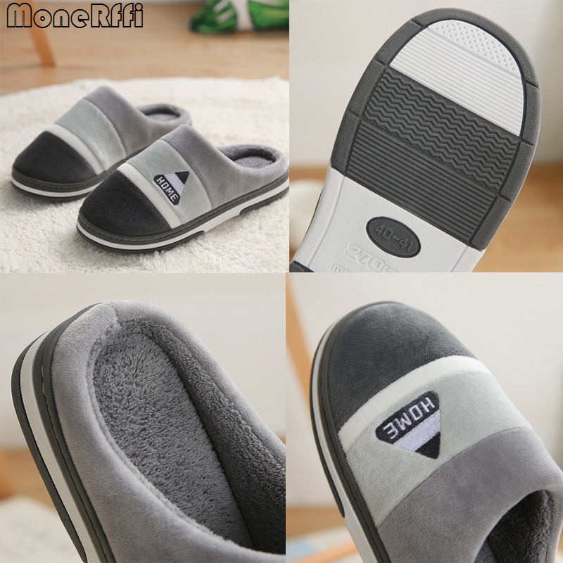 Modern Minimalist Cotton Slippers for Men – Textured Stripe Detail, Lightweight, Anti-Slip & Home-Read