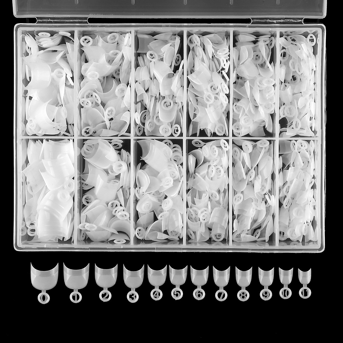 New Enhancements Crescent French Half Stick Nail Patch 600 Transparent False Nail Patch Soft and Light Nail Patch