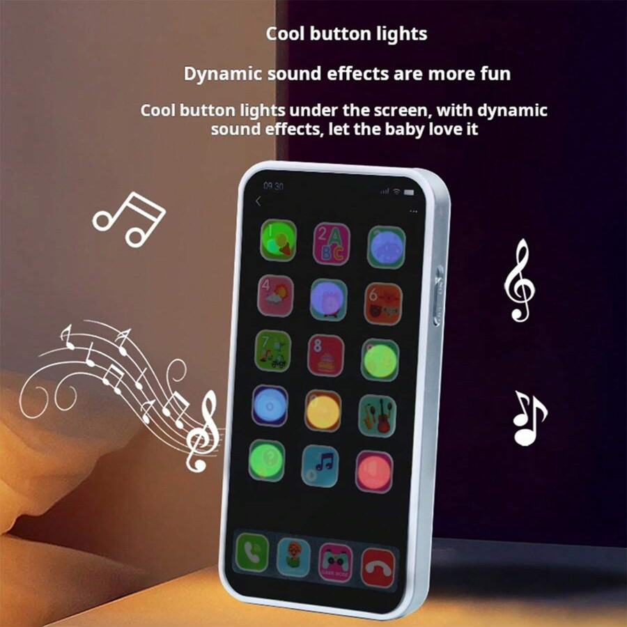 Children Simulation Music Touch Screen Phone Baby English Education Cognitive Phone Intelligent Multi-Functional Toy Model