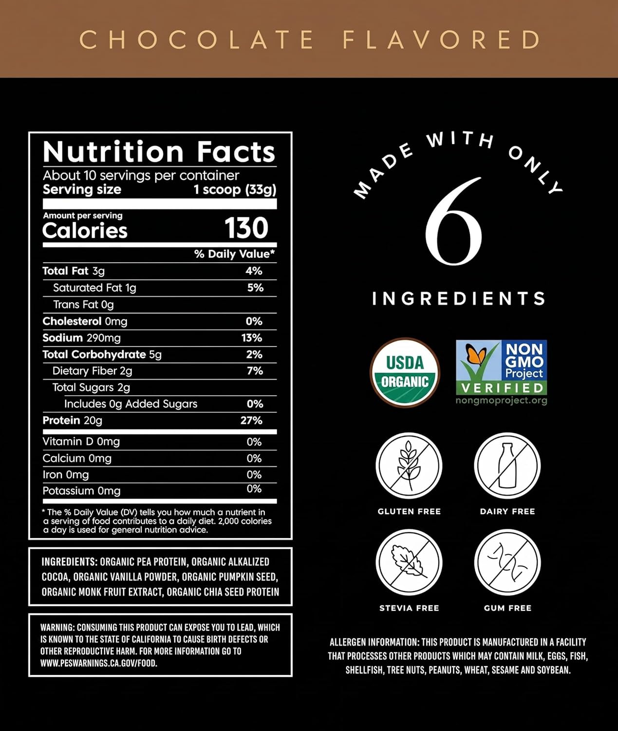 Truvani Vegan Pea Protein Powder | Mint Chocolate | 20g Organic Plant Based Protein Per Serving | 10 Servings | Keto | Gluten & Dairy Free | Low Carb