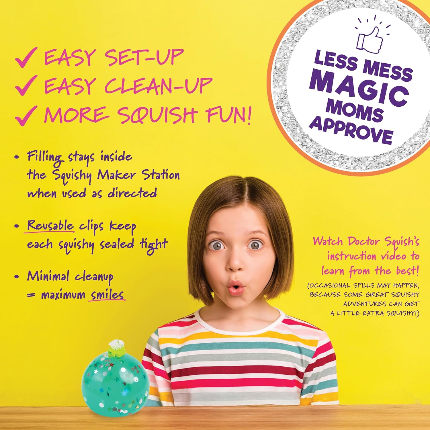 Doctor Squish Squishy Maker Station | DIY Make Your Squishies Kit | All Inclusive with Sparkles & Slime Powder | Ages 8 & Up