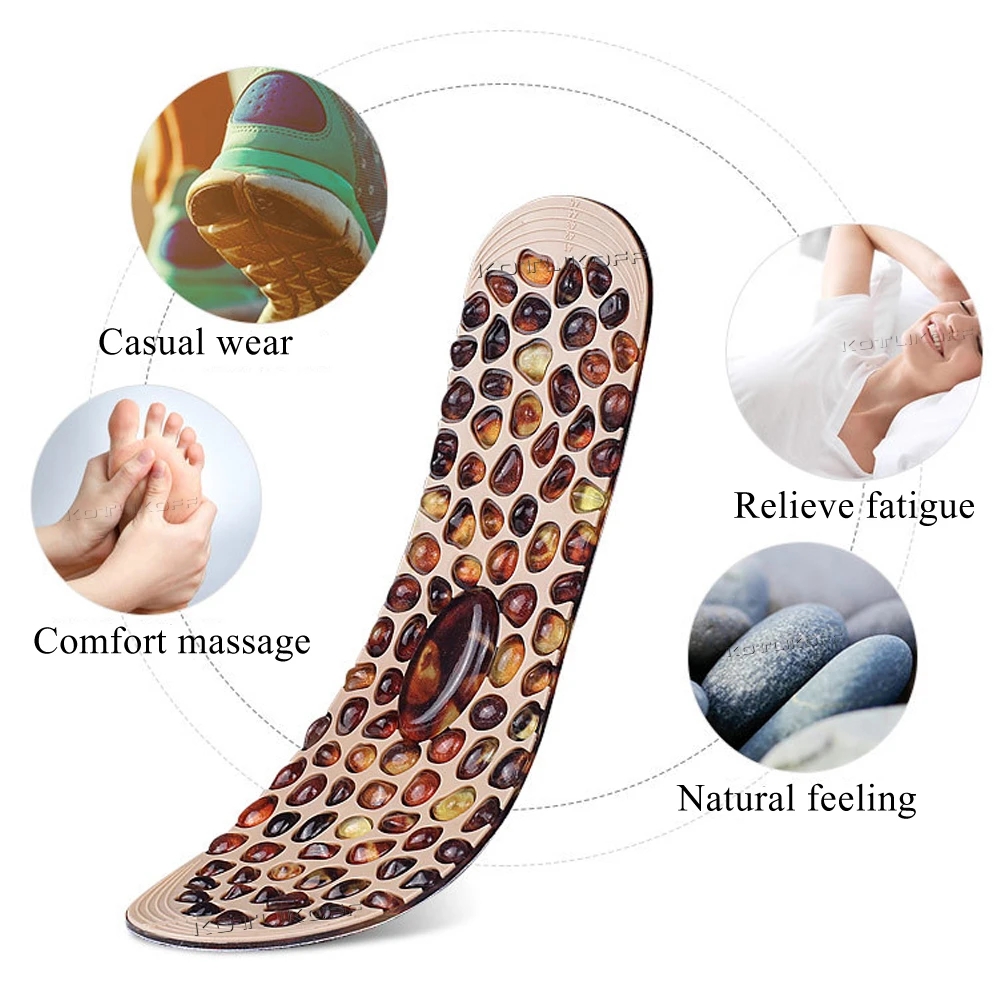 2023 New Soft Rubber Cobblestone Therapy Acupressure Pad Feet Massager Insole For Shoes Insoles Improve Blood Circulation