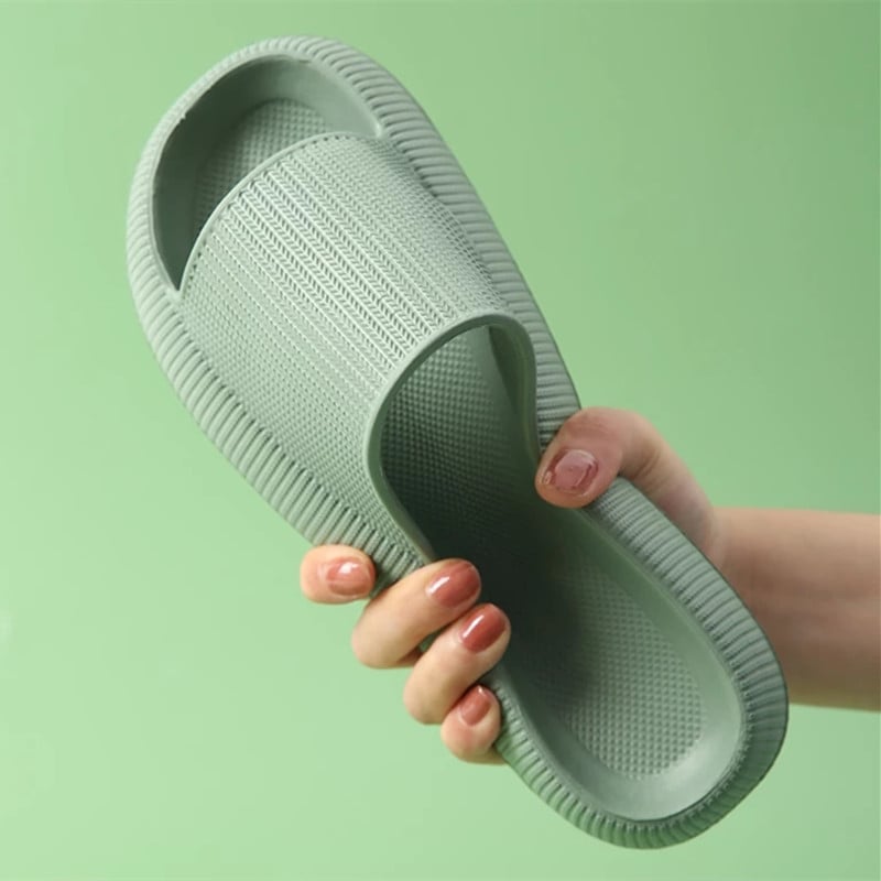 summer step on shit feeling men and women bathroom slippers household thick-soled couple flip flops EVA soft-soled indoor s