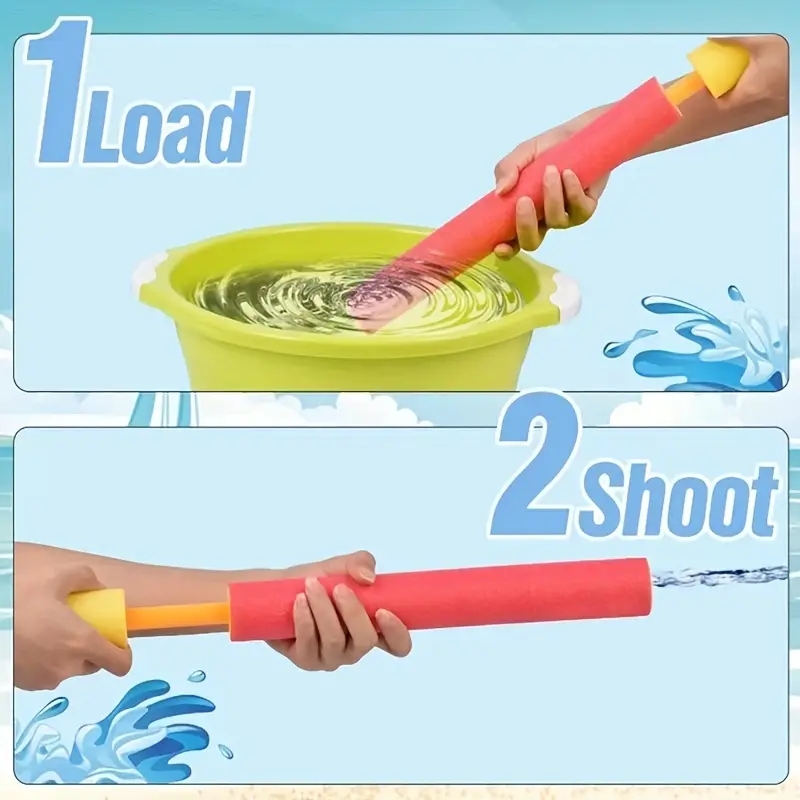 New Water Blaster Sponge Squirt Gun For Kids Water Squirter Foam Water Gun Shooter For Swimming Pool Beach Outdoor Water Games