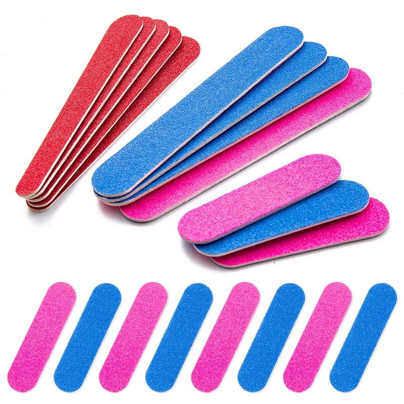 100Pcs/lot Nail Art Files Sandpaper UV Gel Polish Manicure Pedicure Tool Grinding Buffer Block Tips Double Side