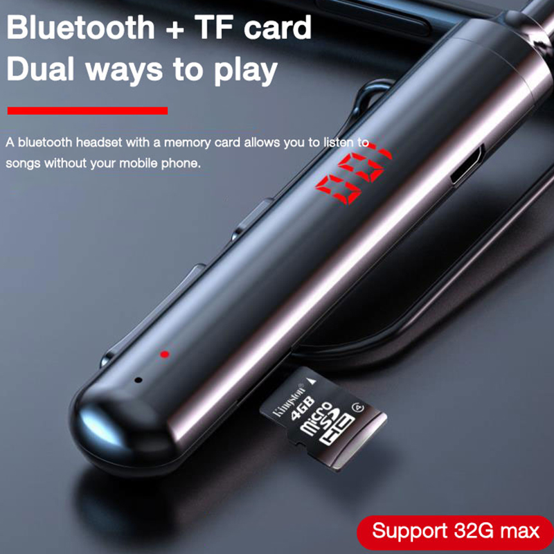 60 Hours Endurance Bluetooth Headphone Neckband Earphones Wireless Headphones Bass Stereo Headset Noise Cancel TF Card