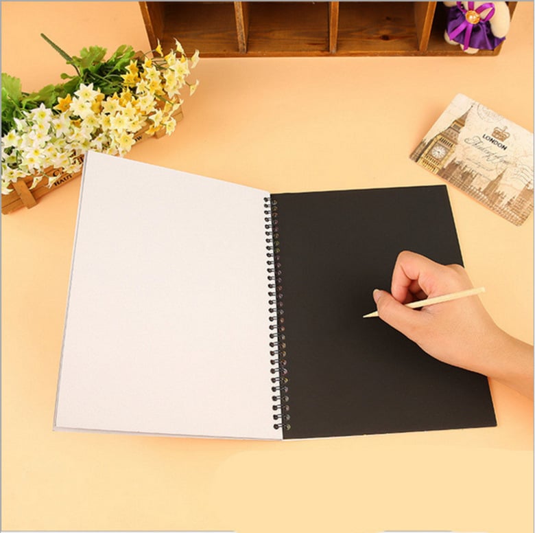 1PC Scratch-off color art drawing book, no need for paint, free creation diy drawing book. Rainbow scratch-off paper