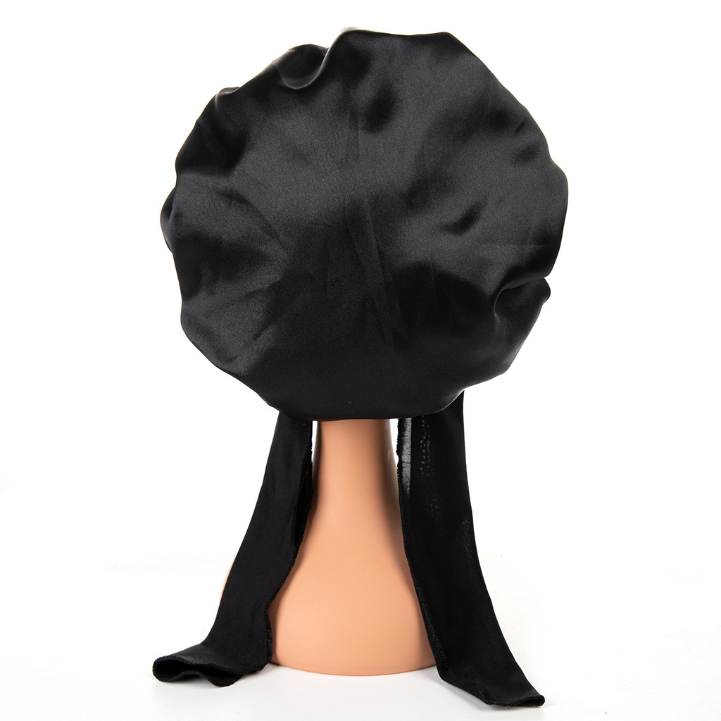 Baby Silky Satin Bonnet Sleep Cap Children Girl Night Turban Children Solid Headwear Cute Headwrap Hat Fashion Hair Wear