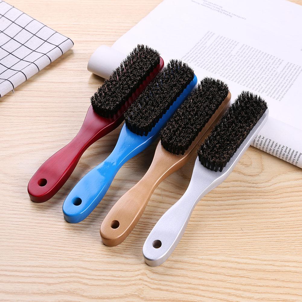 Wood Handle Hair Brush Comb Hard Boar Bristle Hairdressing Styling Beard Comb Anti-static Scalp Massage Brush Hair Tool &