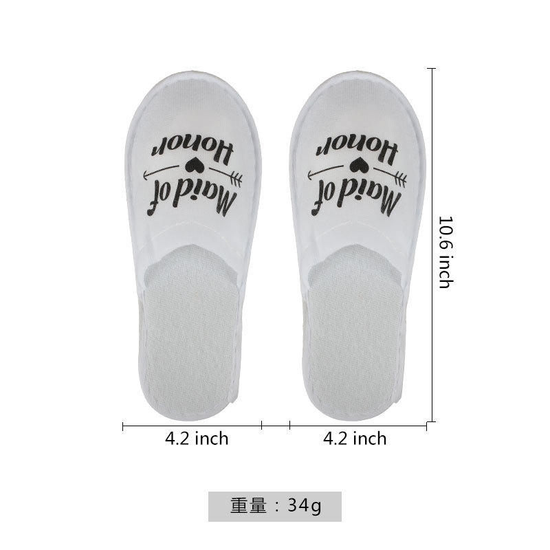 1 Pair Bride Slippers Wedding Decoration Bride To Be Team Bride Disposable Slippers Bride Shower Hen Party Decoration DIY Gift