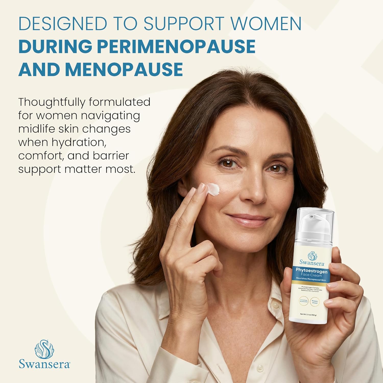 Phyto Estrogen Face Cream for Women – Hydrating Moisturizer, Plant-Based Estrogen Cream with Wild Yam, Bakuchiol, Peptides & Ceramides – Anti Aging Fa