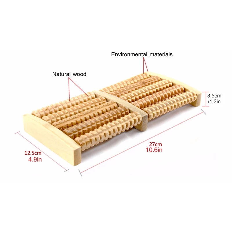 Wooden Foot Massager Roller Reflexology for Stress Fitness Health Care Feet Massager Colorful Massage Roller Pain Relief