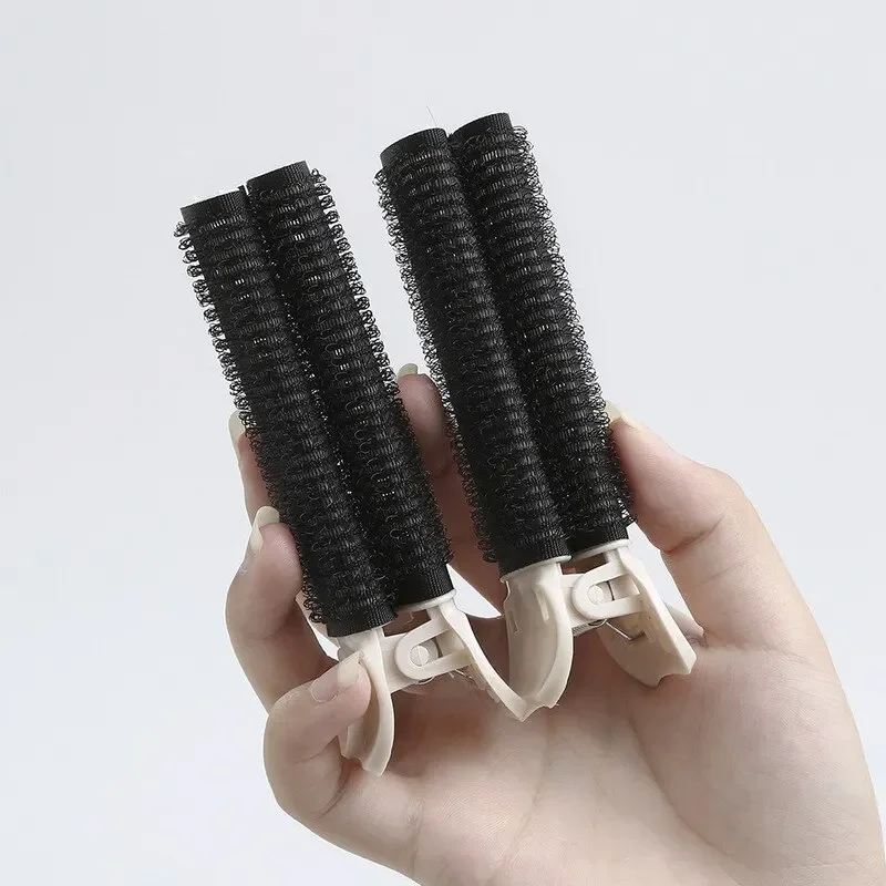 2pcs No Trace Head Hair Roots Fluffy Clip Lazy Air Bangs Self-adhesive Fluffy Hair Clip Curling Device Forehead Curler Hair